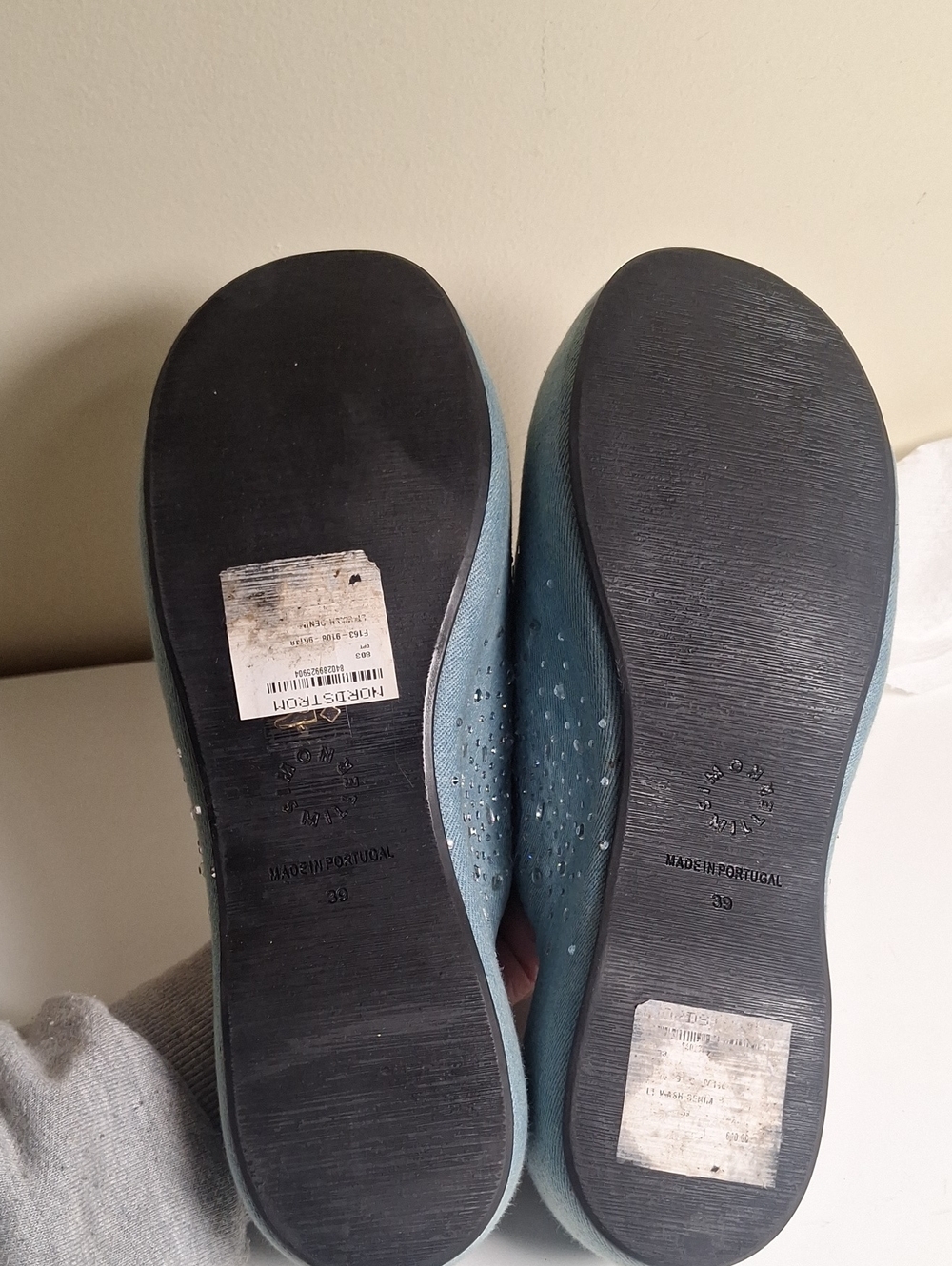 Simon Miller Light Blue Denim Embellished Bubble Platform Mule S1ze EU 39 - Picture 10 of 11